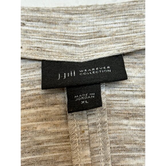 J. JIll Wearever Collection Space Dye Tan Long SLeeve V-Neck Tunic‎ Blouse XL - Picture 4 of 7